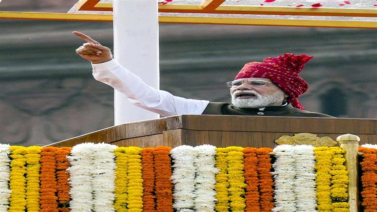प्रधानमंत्री मोदी का स्वतंत्रता दिवस पर 75 मिनट का संबोधन चार वर्षों में सबसे छोटा रहा