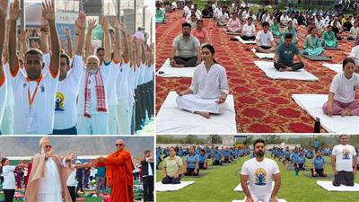 योग के रास्ते सेहतमंद दुनिया का संकल्प, लद्दाख में एक साथ दिखे अलग-अलग धर्मों के गुरु