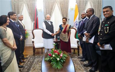 पीएम मोदी और त्रिनिदाद एवं टोबैगो की प्रधानमंत्री के साथ वार्ता में दोनों देशों के बीच सहयोग के व्यापक क्षेत्रों पर चर्चा