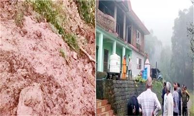 Mandi: जोगिंद्रनगर के इस गांव में भूस्खलन, मलबे में दबी गऊशालाएं, एक मकान खाली करवाया