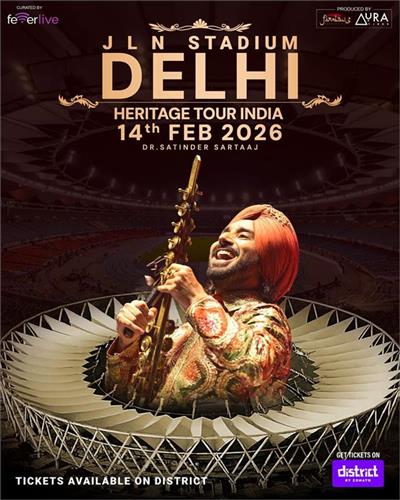 ਸਤਿੰਦਰ ਸਰਤਾਜ 14 ਫਰਵਰੀ 2026 ਨੂੰ ਦਿੱਲੀ ’ਚ ‘ਹੈਰੀਟੇਜ ਟੂਰ ਇੰਡੀਆ’ ਨਾਲ ਰਚਨਗੇ ਸੰਗੀਤਕ ਇਤਿਹਾਸ