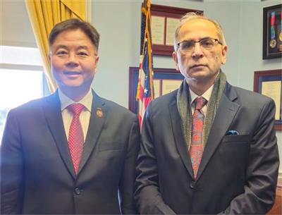 ਭਾਰਤੀ ਰਾਜਦੂਤ ਨੇ ਅਮਰੀਕੀ ਸੰਸਦ ਮੈਂਬਰਾਂ ਨਾਲ AI, ਰੱਖਿਆ ਅਤੇ ਵਪਾਰ 'ਤੇ ਕੀਤੀ ਚਰਚਾ