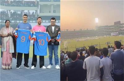 Messi के स्वागत में पहुंचीं CM रेखा गुप्ता, स्टेडियम में गूंजे ‘AQI-AQI’ के नारे! AAP बोली- दिल्ली और देश की फजीहत...