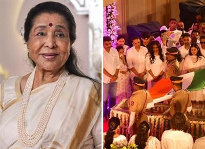 ਪੰਜ ਤੱਤਾਂ 'ਚ ਵਿਲੀਨ ਹੋਈ ਸੁਰਾਂ ਦੀ ਮਲਿਕਾ ਆਸ਼ਾ ਭੋਸਲੇ, ਨਮ ਅੱਖਾਂ ਨਾਲ ਦਿੱਤੀ ਗਈ ਅੰਤਿਮ ਵਿਦਾਈ