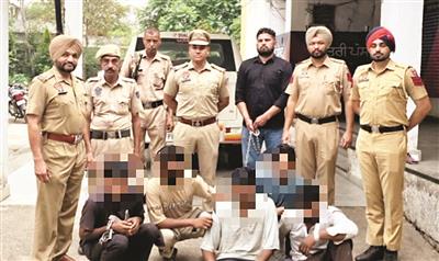 एसएएस नगर में चोर गिरोह का भंडाफोड़, पांच आरोपी गिरफ्तार, दुकानदार से मारपीट करने का भी आरोप