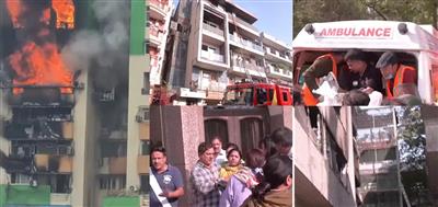 दिल्ली के विवेक विहार में भीषण अग्निकांड : AC धमाके से चार मंजिला इमारत में लगी आग, 9 लोगों की मौत