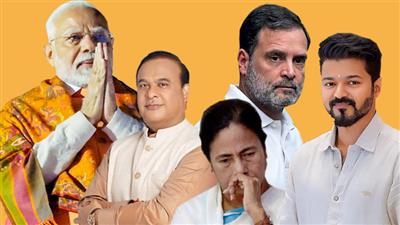 बंगाल में भगवा की चमक, तमिलनाडु में विजय की धमक, असम में बिस्वा पर विश्वास कायम