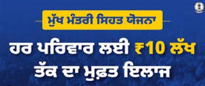 ਪੰਜਾਬ ਸਰਕਾਰ ਨੇ ਮੁੱਖ ਮੰਤਰੀ ਸਿਹਤ ਯੋਜਨਾ ਤਹਿਤ ਕਰੀਬ 2 ਕਰੋੜ ਰੁਪਏ ਦੀ ਲਾਗਤ ਨਾਲ 3,524 ਮੁਫ਼ਤ ਅੱਖਾਂ ਦੇ ਆਪ੍ਰੇਸ਼ਨ ਕਰਵਾਏ