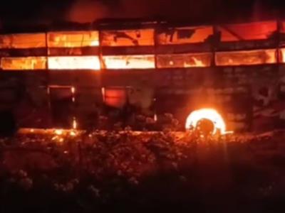 राजस्थान में धू-धूकर जली टूरिस्ट बस, जिंदा जल गए 8 लोग; 37 तीर्थयात्री सवार थे