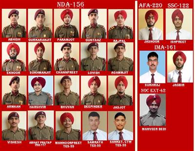 महाराजा रणजीत सिंह प्रिपरेटरी इंस्टीट्यूट के 25 कैडेट पिछले तीन महीनों में रक्षा प्रशिक्षण अकादमियों के लिए चयनित, मान सरकार के कार्यकाल में अब तक 175 कैडेटों का चयन