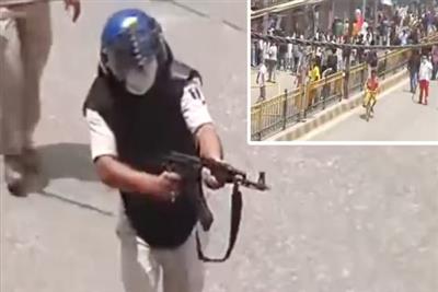 बिहार बंद के दौरान प्रदर्शनकारियों पर AK-47 से फायरिंग करने वाला पुलिसकर्मी निलंबित