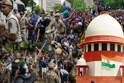 जंतर-मंतर प्रदर्शन मामले पर सुप्रीम कोर्ट ने कहा- 'किसी आपराधिक तत्व को नहीं बख्शा जाएगा'