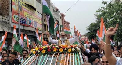 तिरंगा हमारी आन, बान, मान, सम्मान और शान; तिरंगे को लेकर आज अम्बाला की जनता सड़कों पर झूमी : अनिल विज