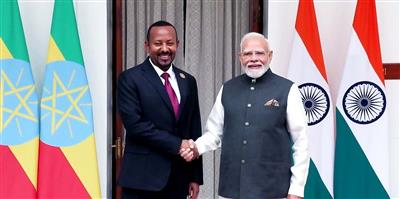 पीएम मोदी और इथियोपिया के प्रधानमंत्री अबी अहमद ने हैदराबाद हाउस में की द्विपक्षीय बैठक