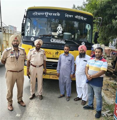 ਸੇਫ ਸਕੂਲ ਵਾਹਨ ਪਾਲਿਸੀ ਤਹਿਤ ਸਕੂਲ ਬੱਸਾਂ ਦੀ ਚੈਕਿੰਗ